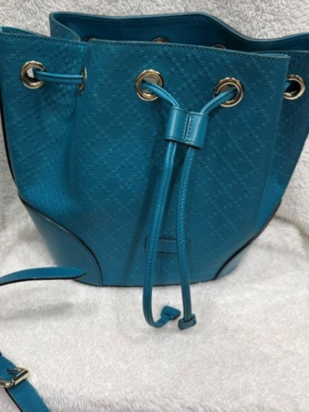 Gucci Bright Bucket Bag Diamante Leather with COA